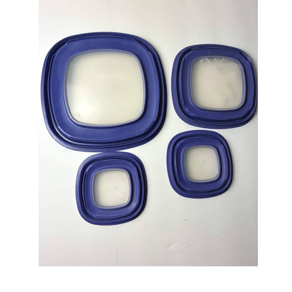 READ Rubbermaid‎ Blue Square Replacement Lids Food Storage Container Lid Lot